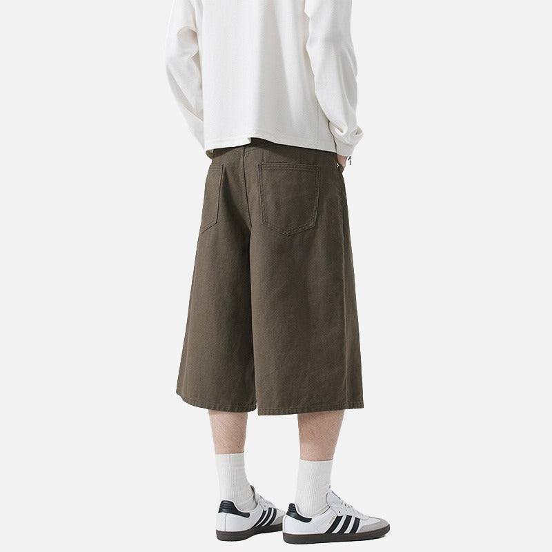Weit geschnittene Cropped-Hose für Herren