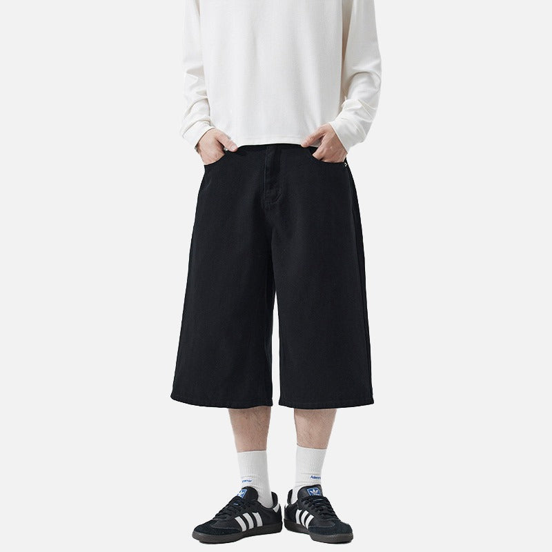 Weit geschnittene Cropped-Hose für Herren
