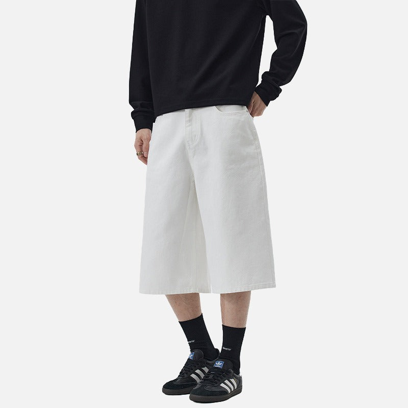 Weit geschnittene Cropped-Hose für Herren