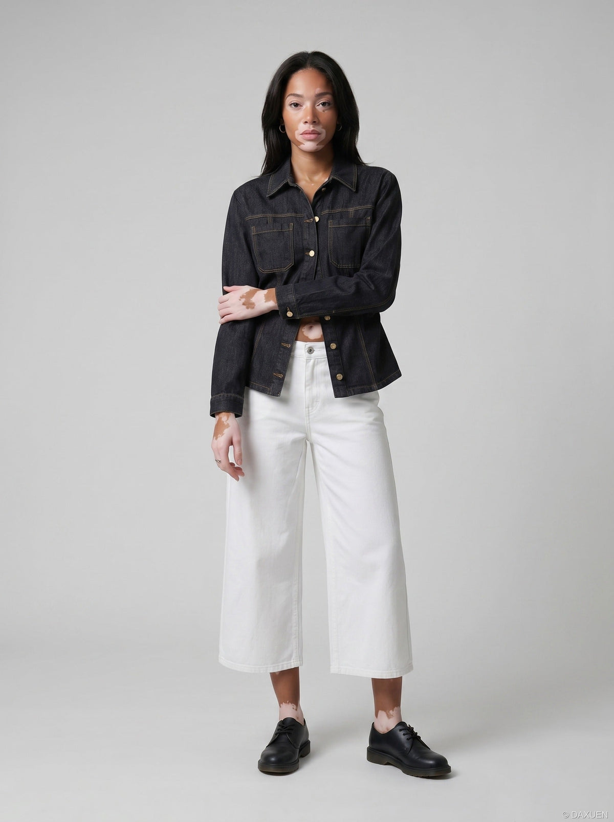 Weit geschnittene Cropped-Hose für Herren