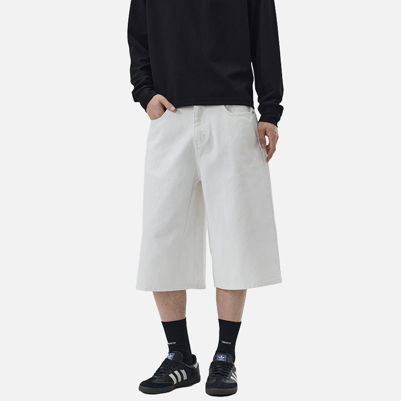 Weit geschnittene Cropped-Hose für Herren