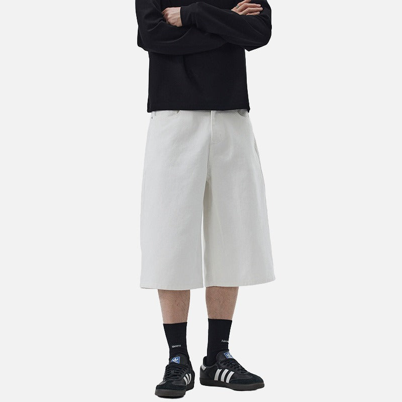 Weit geschnittene Cropped-Hose für Herren