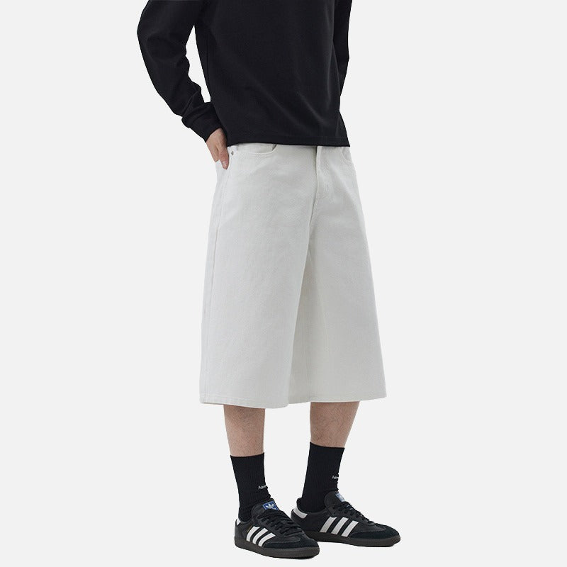 Weit geschnittene Cropped-Hose für Herren