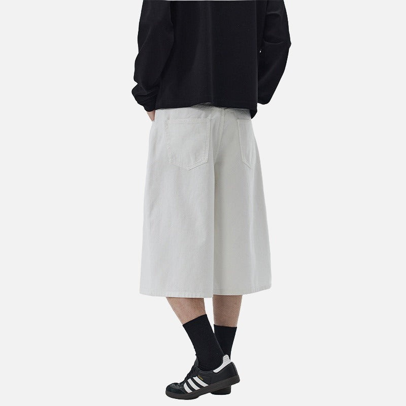 Weit geschnittene Cropped-Hose für Herren