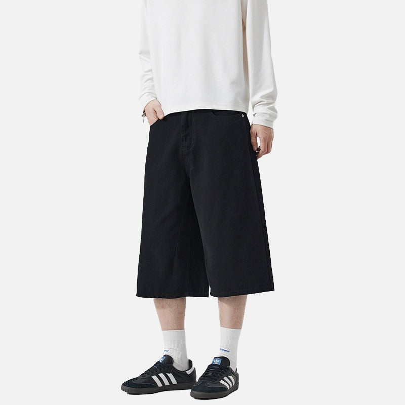 Weit geschnittene Cropped-Hose für Herren