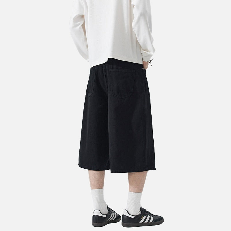 Weit geschnittene Cropped-Hose für Herren