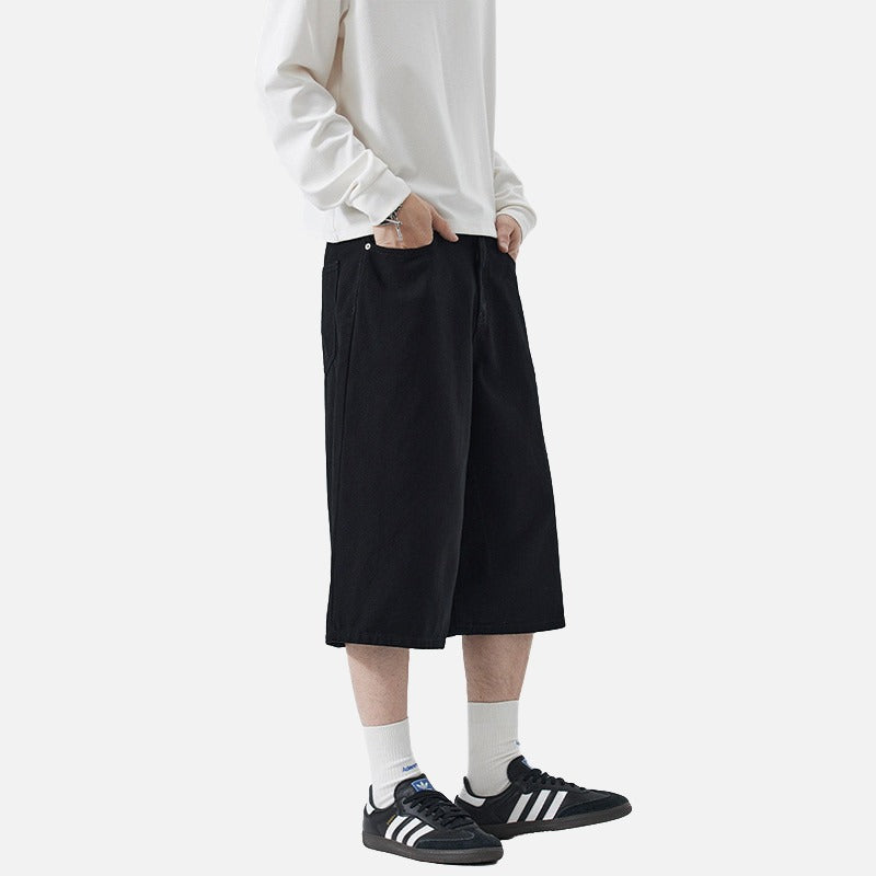 Weit geschnittene Cropped-Hose für Herren