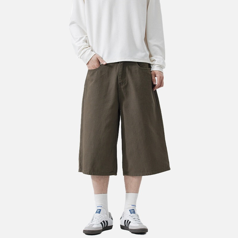 Weit geschnittene Cropped-Hose für Herren