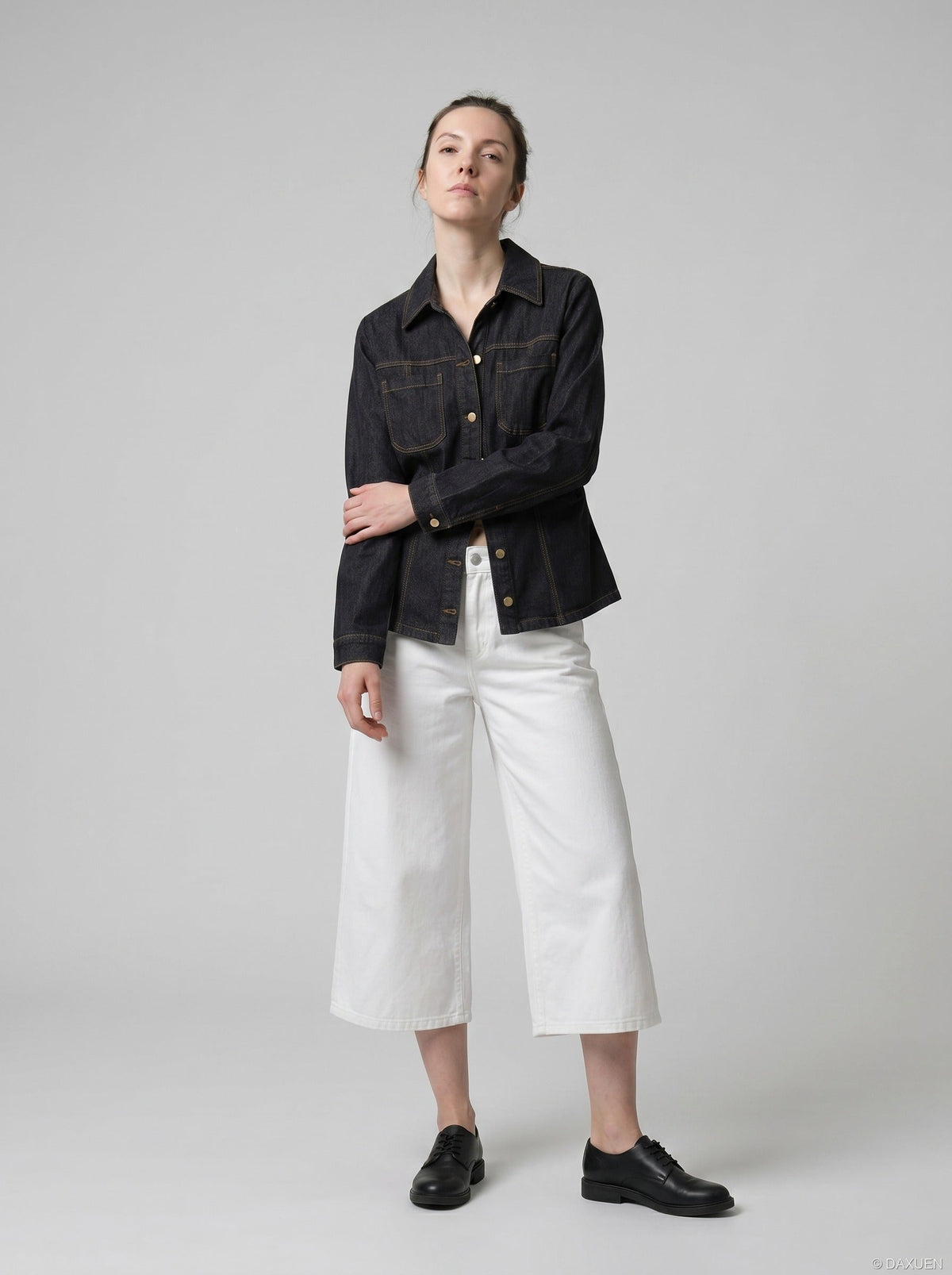Weit geschnittene Cropped-Hose für Herren