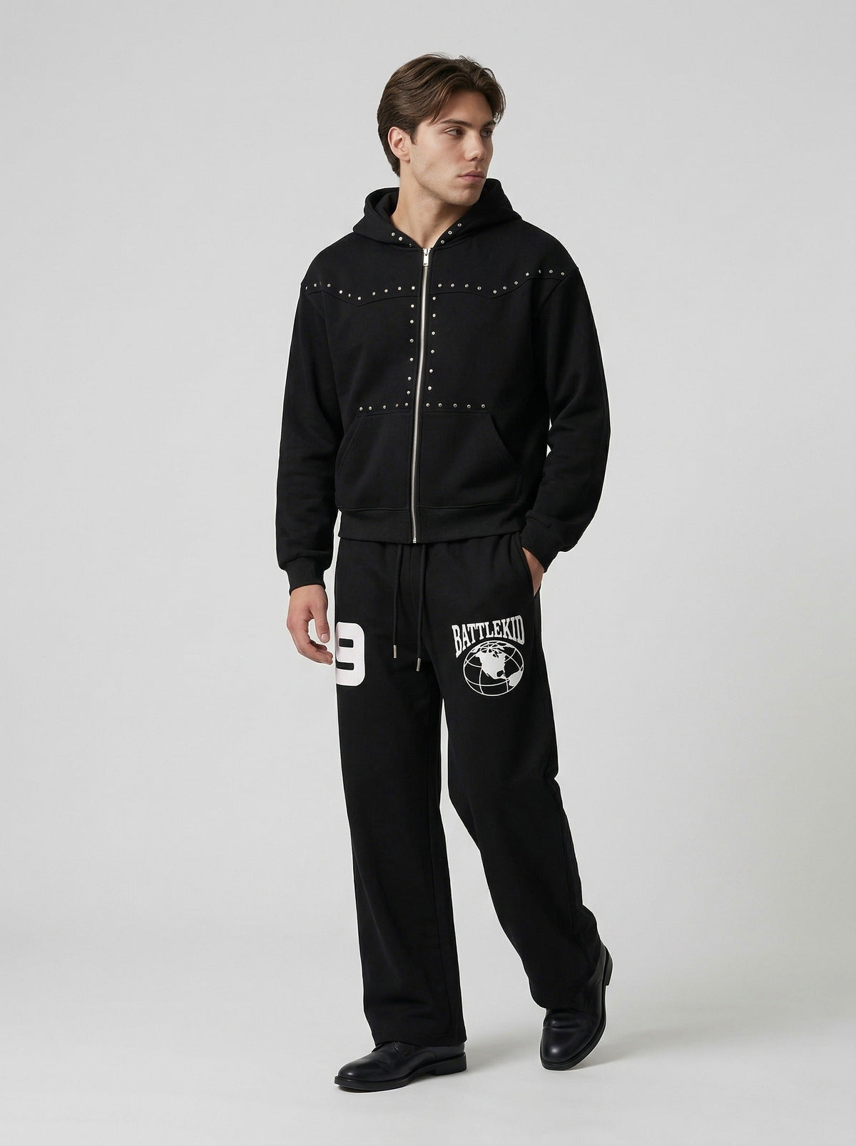 Wide-Leg Graphic Sweatpants