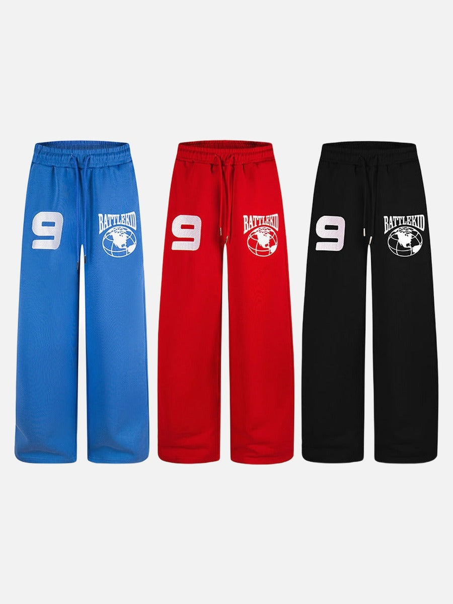 Wide-Leg Graphic Sweatpants