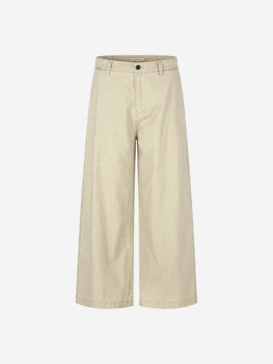 DAXUEN light beige wide-leg trousers