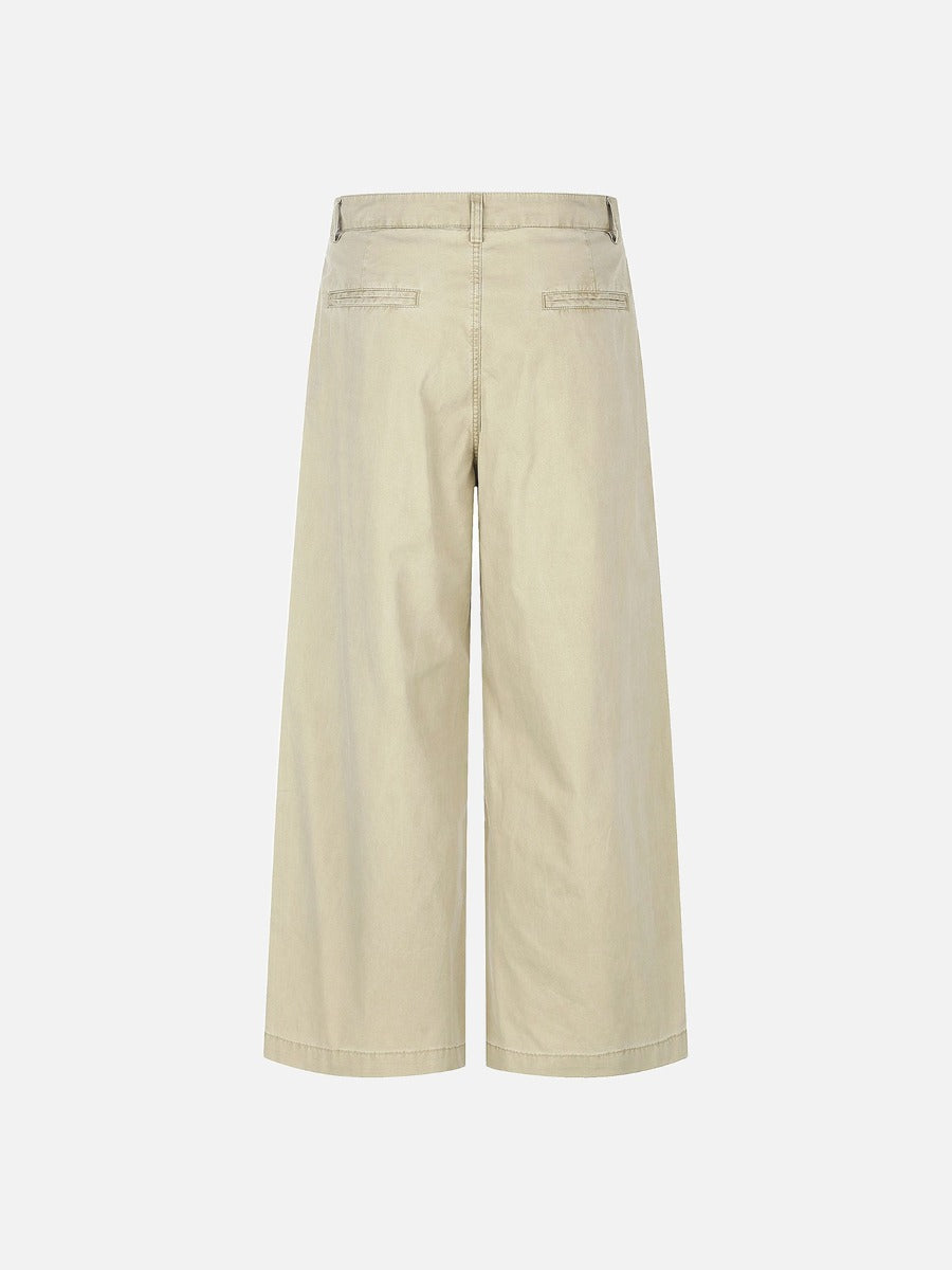 DAXUEN light beige wide-leg trousers