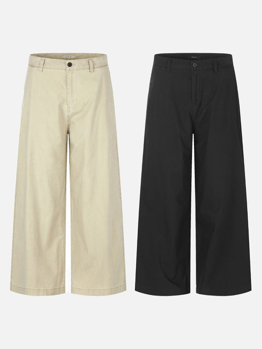 DAXUEN light beige wide-leg trousers