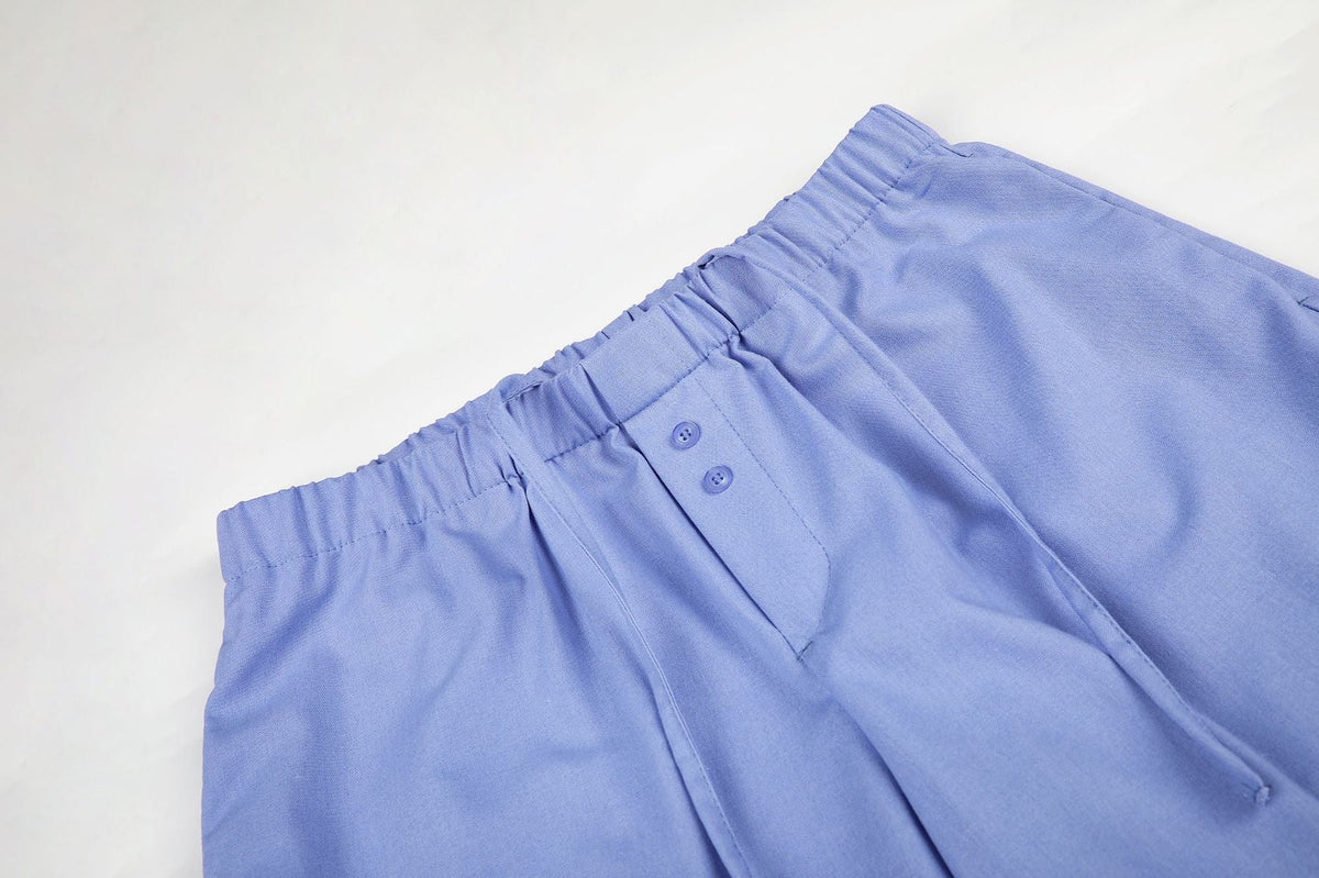 Wide-Leg Striped Capri Pants with Button-Fly