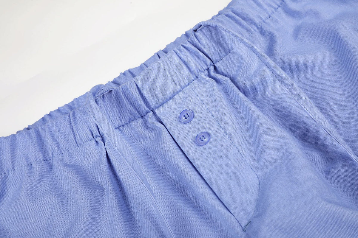 Wide-Leg Striped Capri Pants with Button-Fly