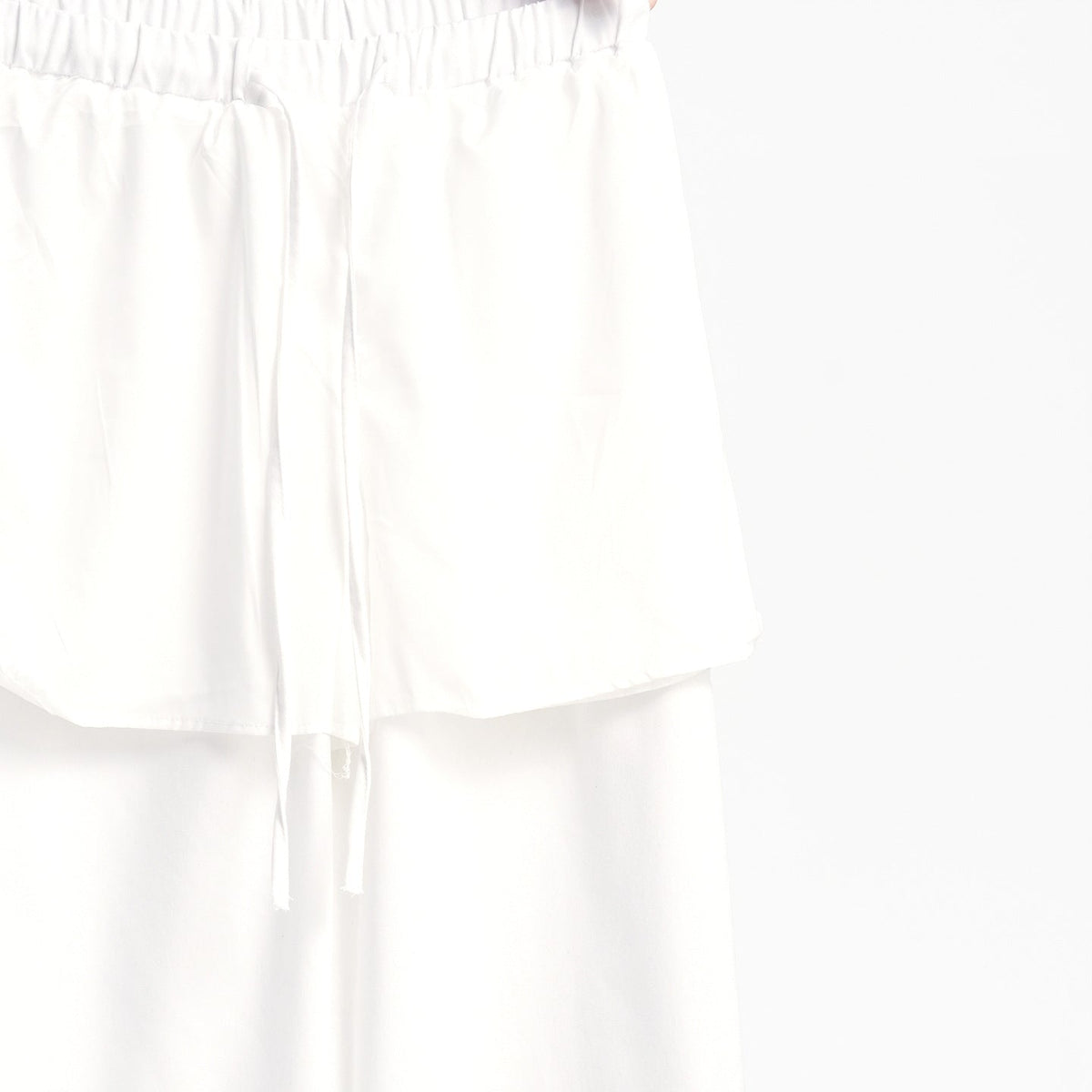 Wide-Leg Striped Capri Pants with Button-Fly
