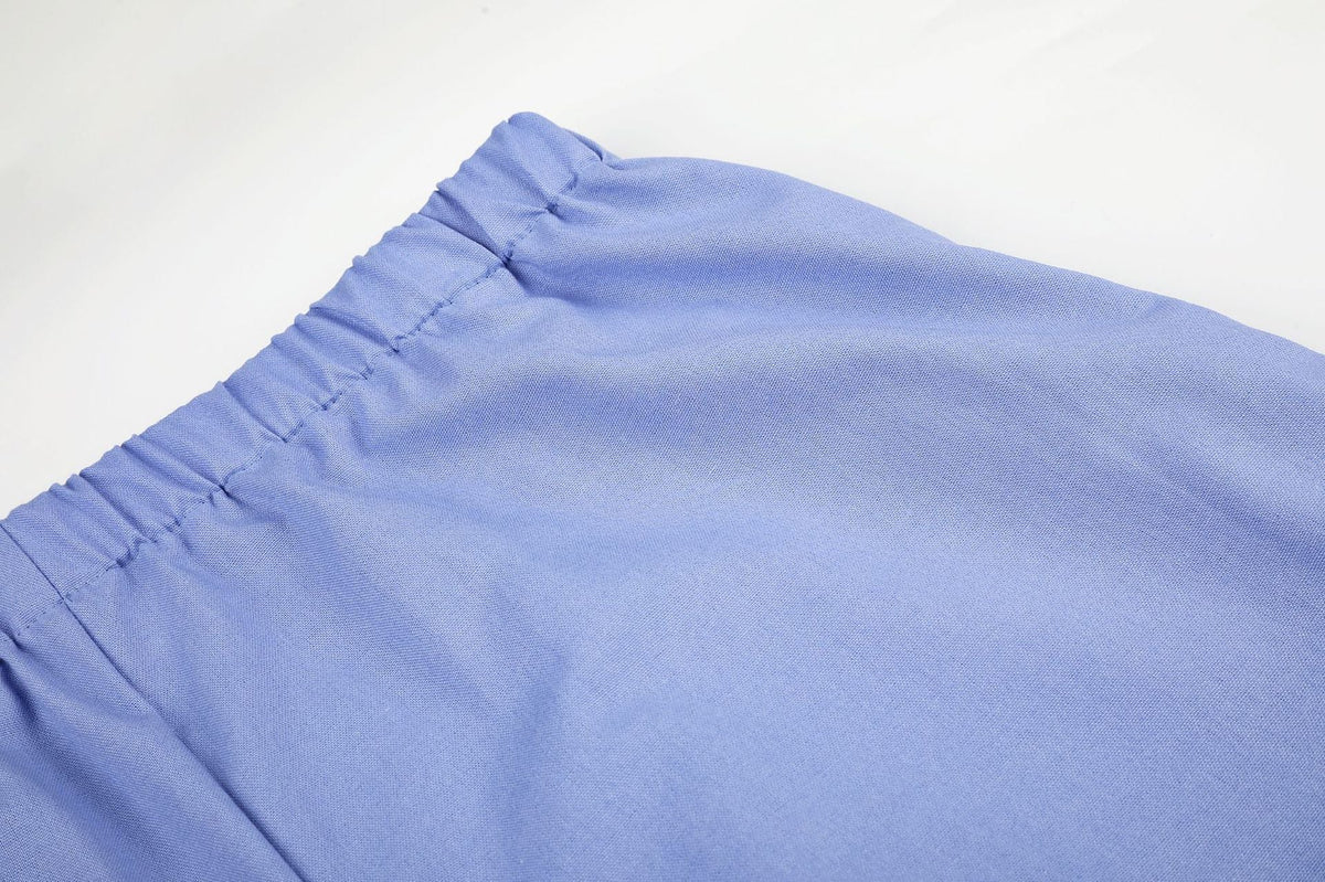 Wide-Leg Striped Capri Pants with Button-Fly