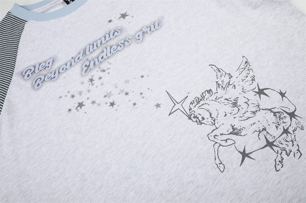 Winged Creature Graphic Long Sleeve T-Shirt