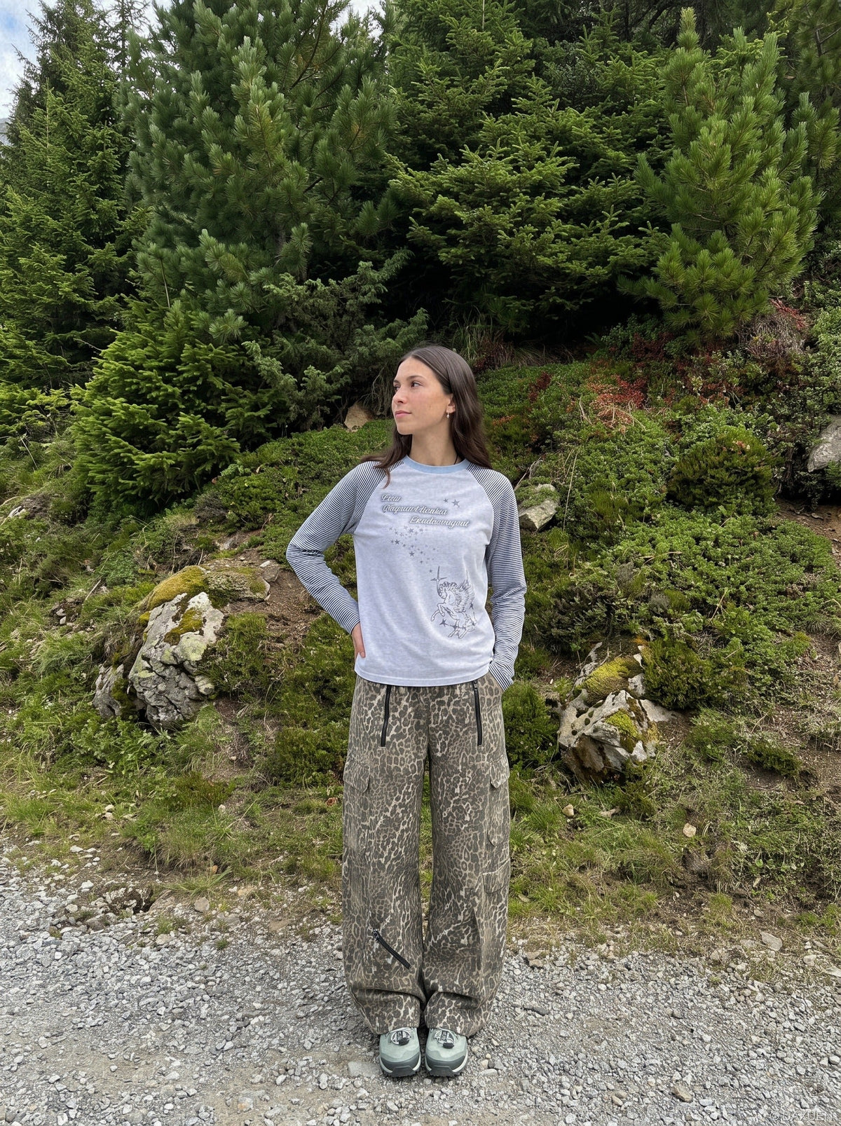 Winged Creature Graphic Long Sleeve T-Shirt