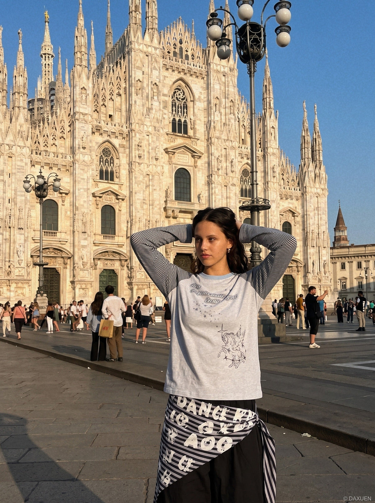 Winged Creature Graphic Long Sleeve T-Shirt