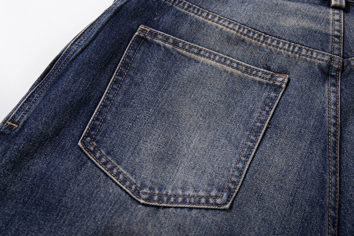 Madxmarx Rhinestone Wave Wide-Leg Jeans