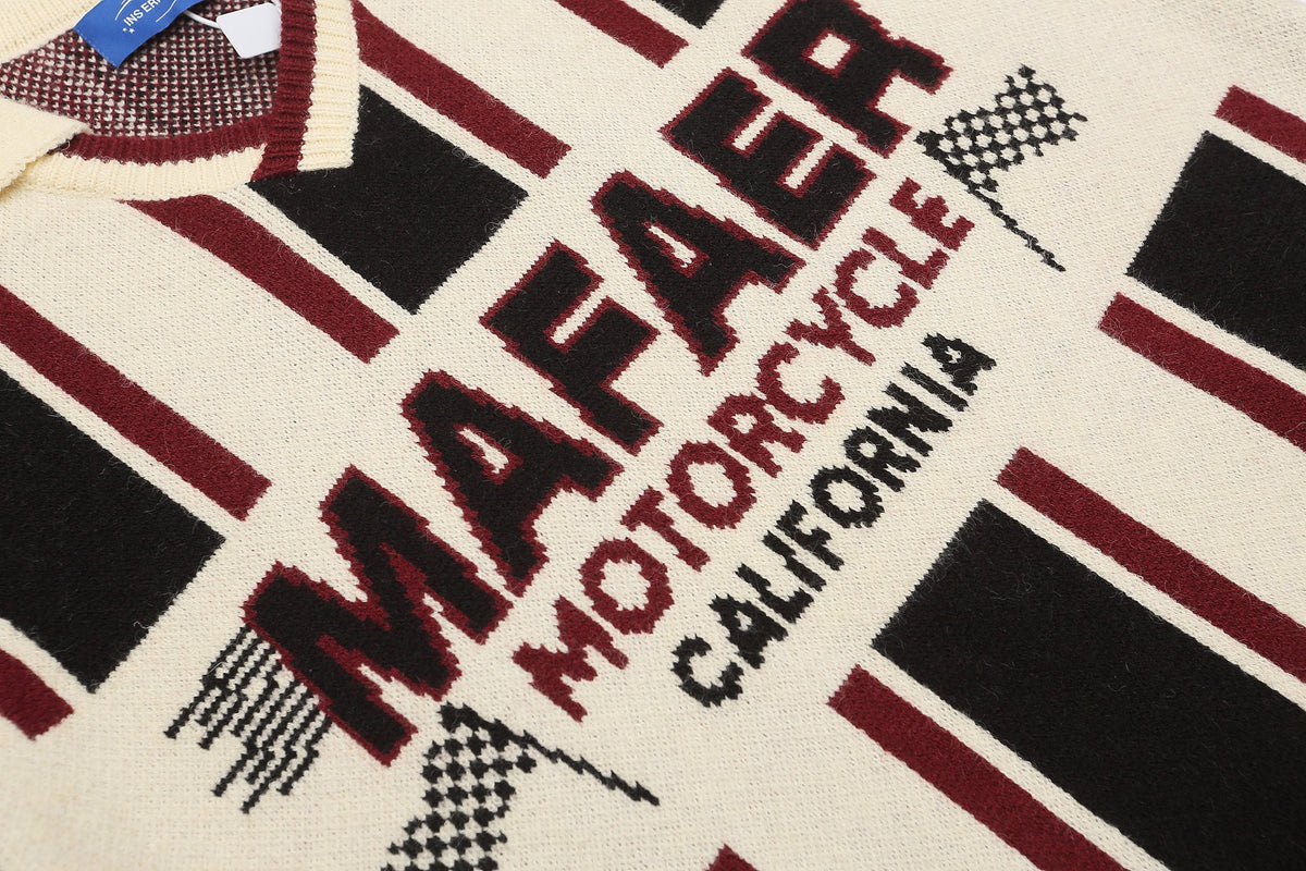 Madxmarx Motorcycle Knit Sweater