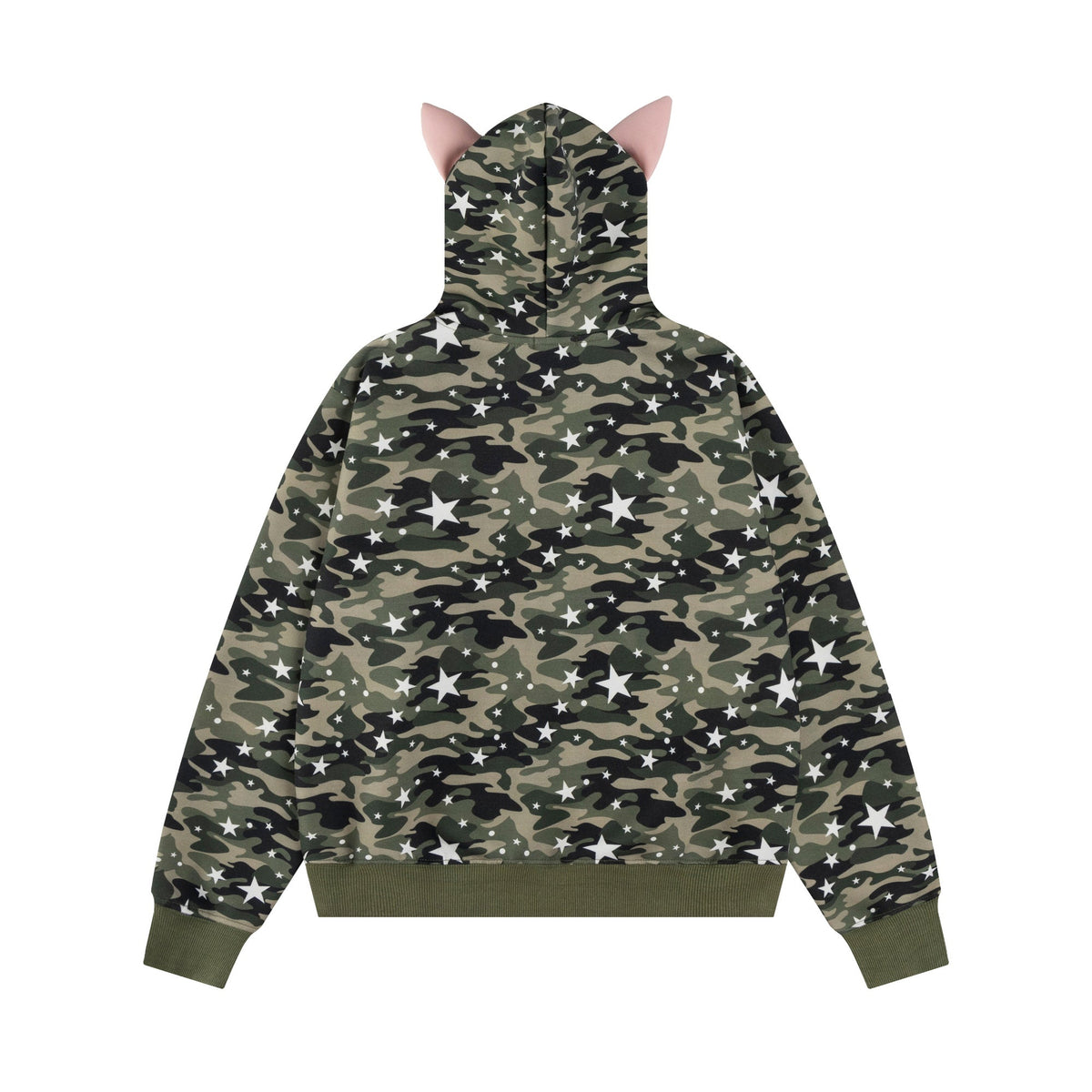 Madxmarx Camo Kitty Ear Zip Hoodie
