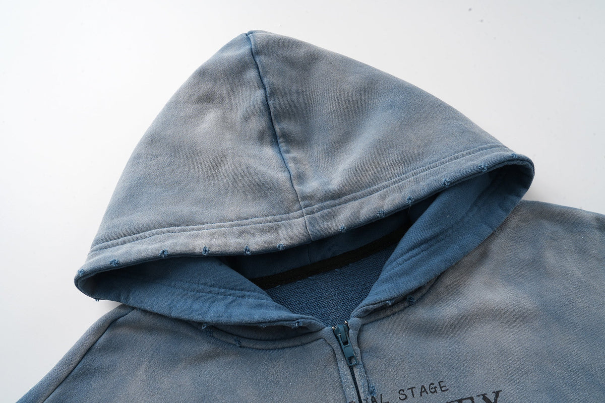 Madxmarx Vintage Graphic Zip-Up Hoodie