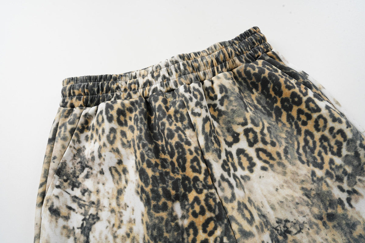 Madxmarx Leopard Print Wide-Leg Pants
