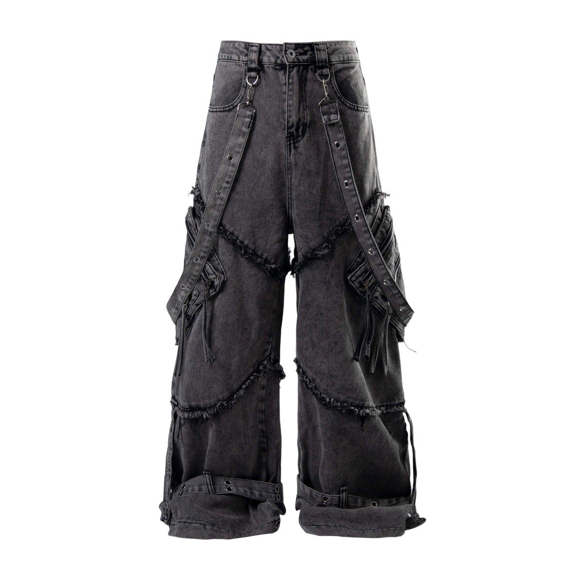 Madxmarx Deconstructed Strap Cargo Jeans