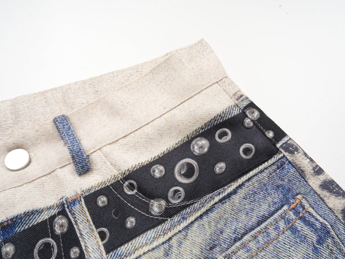 Pantalon en résille à patchwork léopard Madxmarx