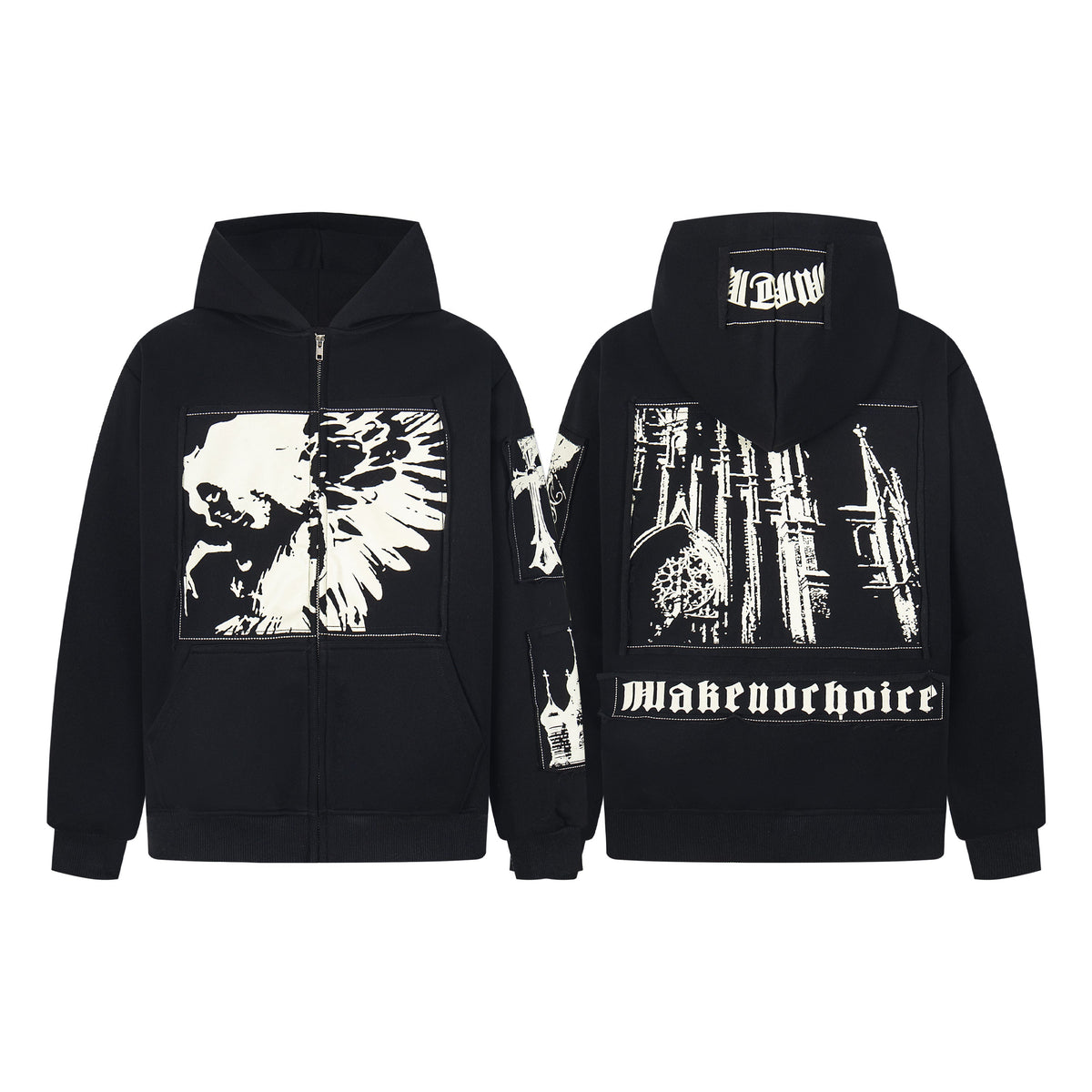 Madxmarx Graphic Zip Hoodie