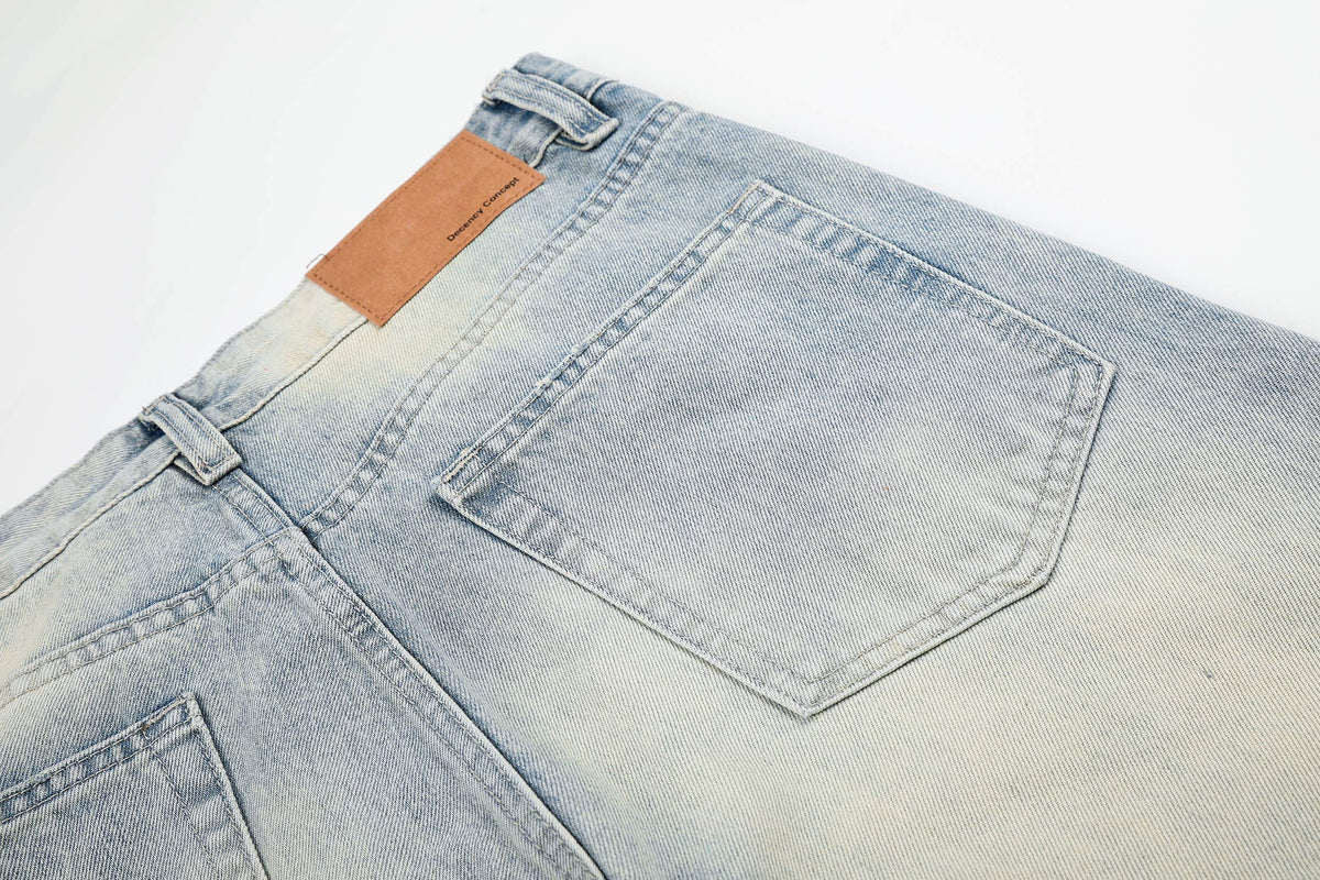 Madxmarx Vintage Washed Wide-Leg Jeans