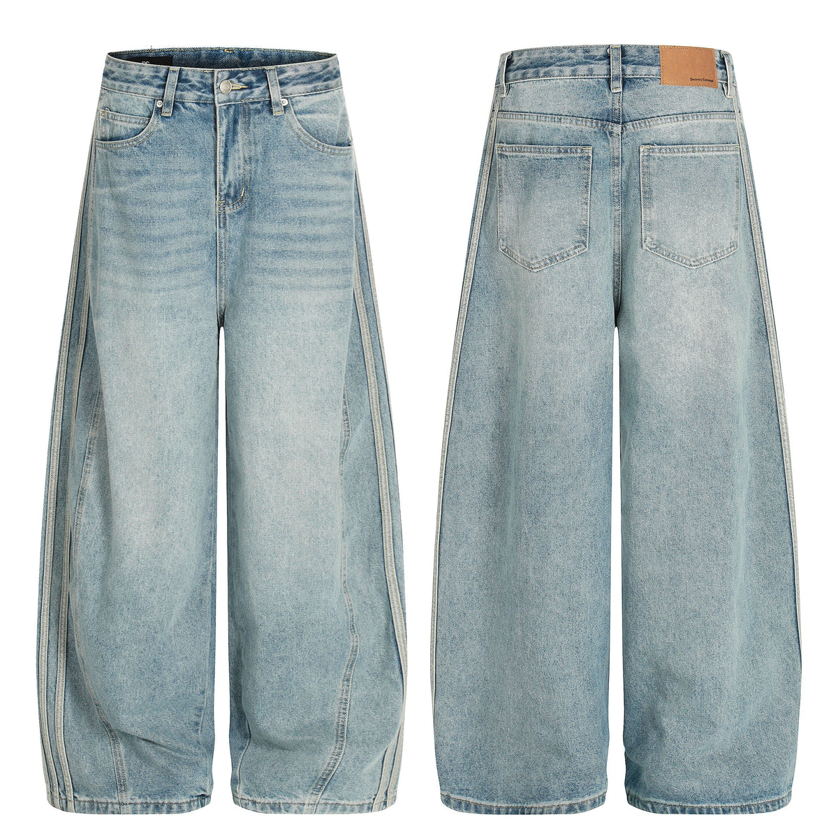 Jean coupe tonneau délavé clair Madxmarx