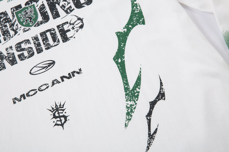 Camiseta de manga larga con gráfico degradado "Demons Inside" de Madxmarx