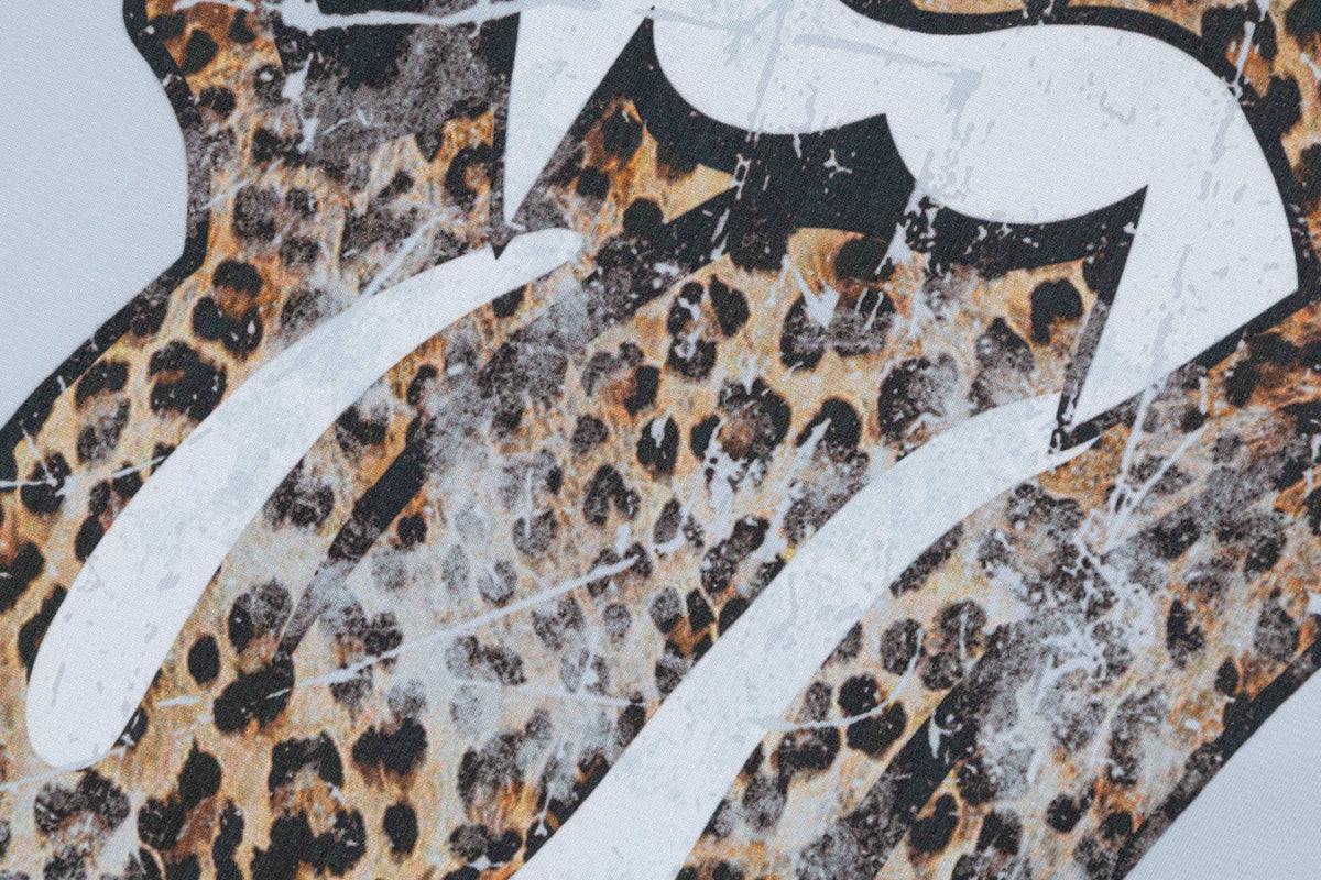 Madxmarx Leopard Tongue Graphic Long Sleeve Tee