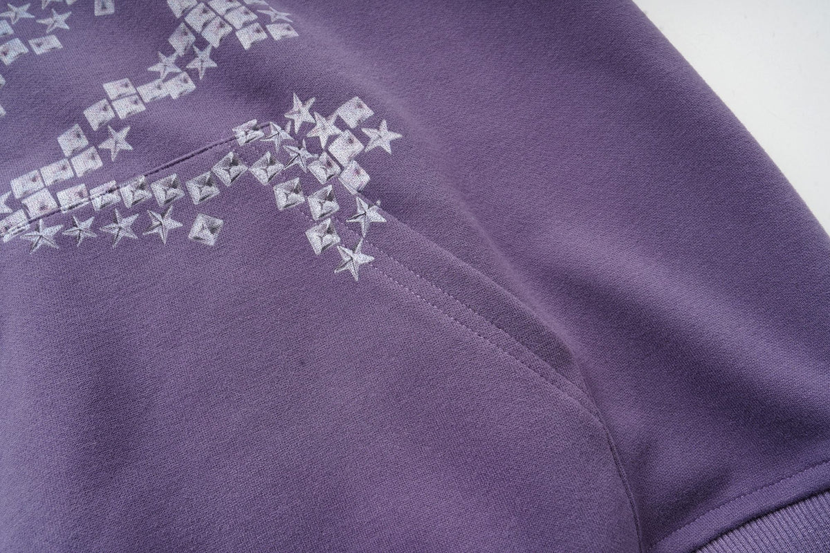 Madxmarx Rhinestone Skull Pullover Hoodie