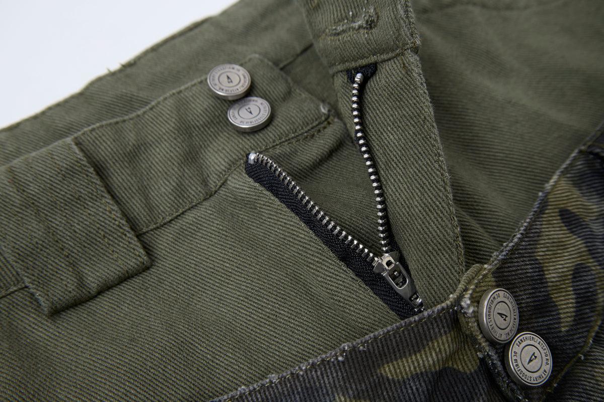 Madxmarx Double Waist Camo Barrel Pants