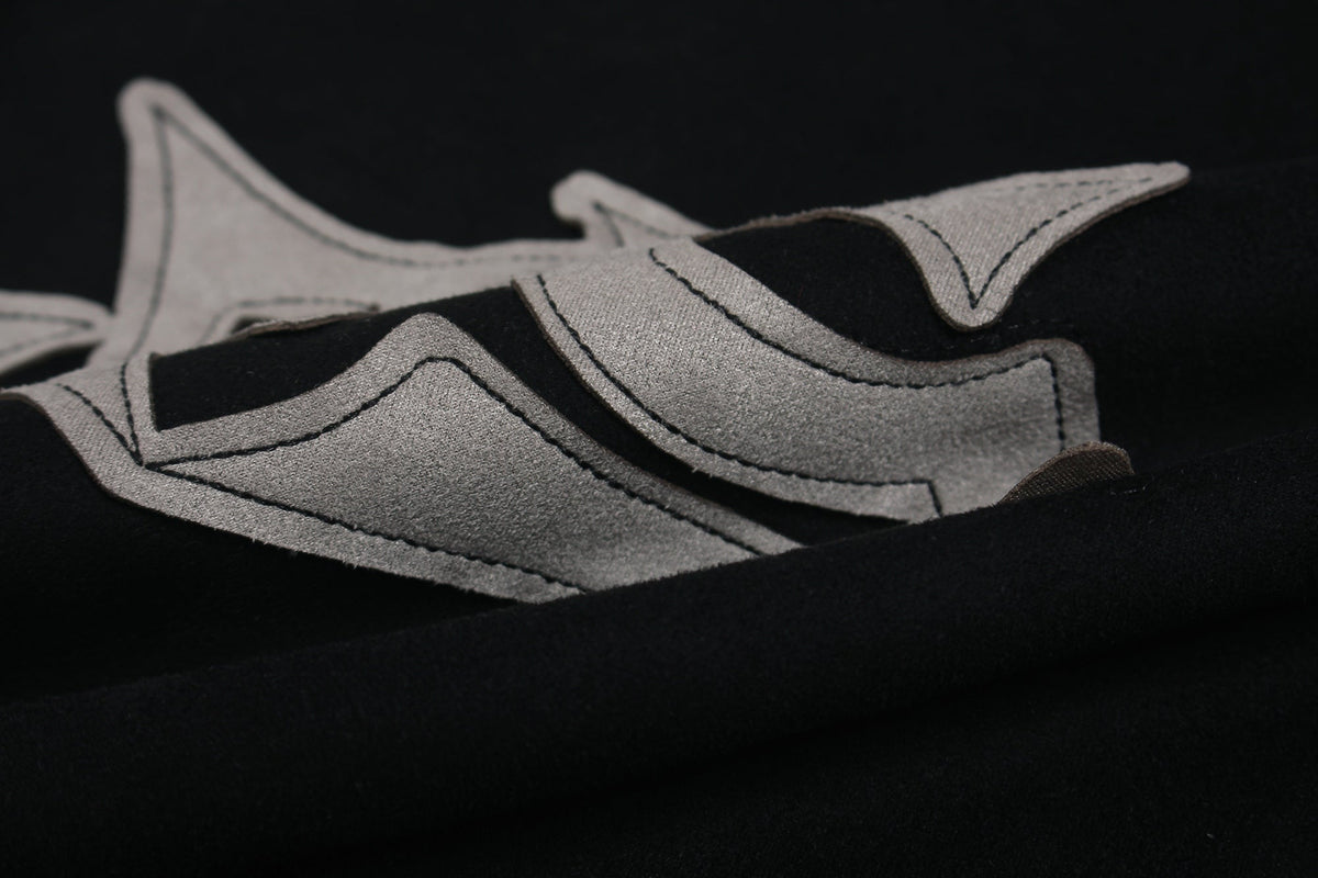 Madxmarx Contrast Panel Gothic Graphic Long Sleeve Tee