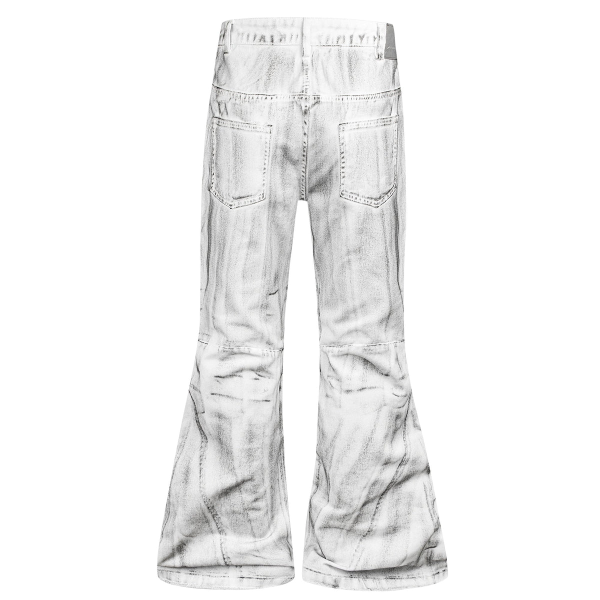 Madxmarx Washed Ruched Flared Jeans