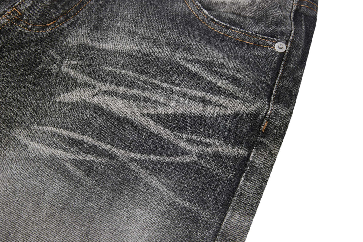Madxmarx Vintage Faded Wide-Leg Jeans