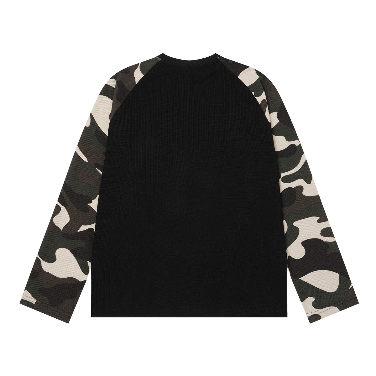 Madxmarx Camo Sleeve Flag Graphic Long Sleeve Tee