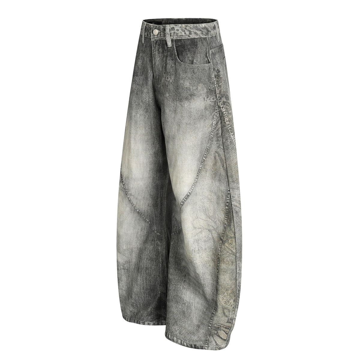 Madxmarx Washed Curved Denim Pants