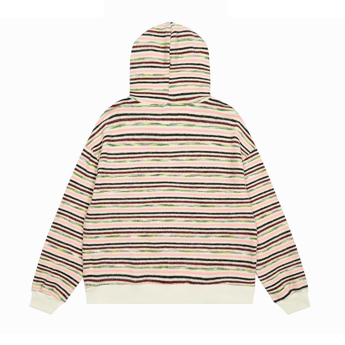 Madxmarx Striped Knit Zip Hoodie