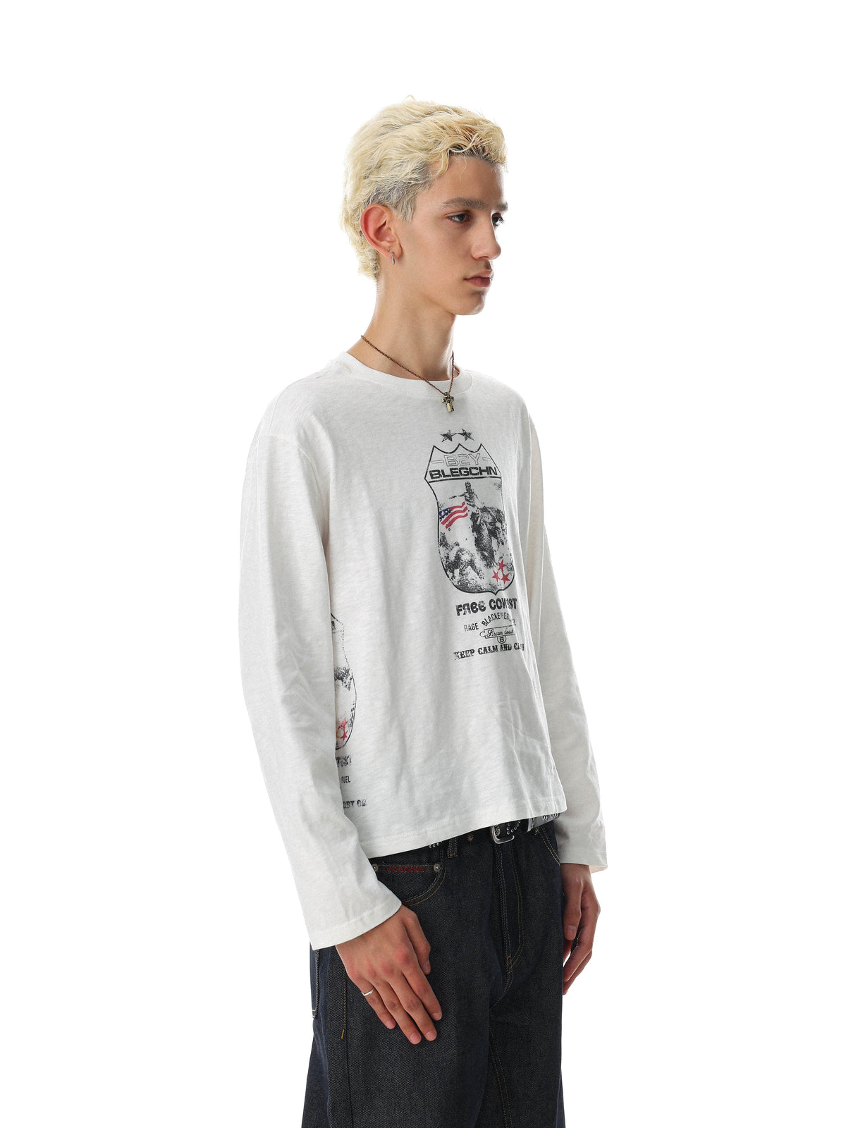 Madxmarx Vintage Crest Graphic Long Sleeve T-Shirt