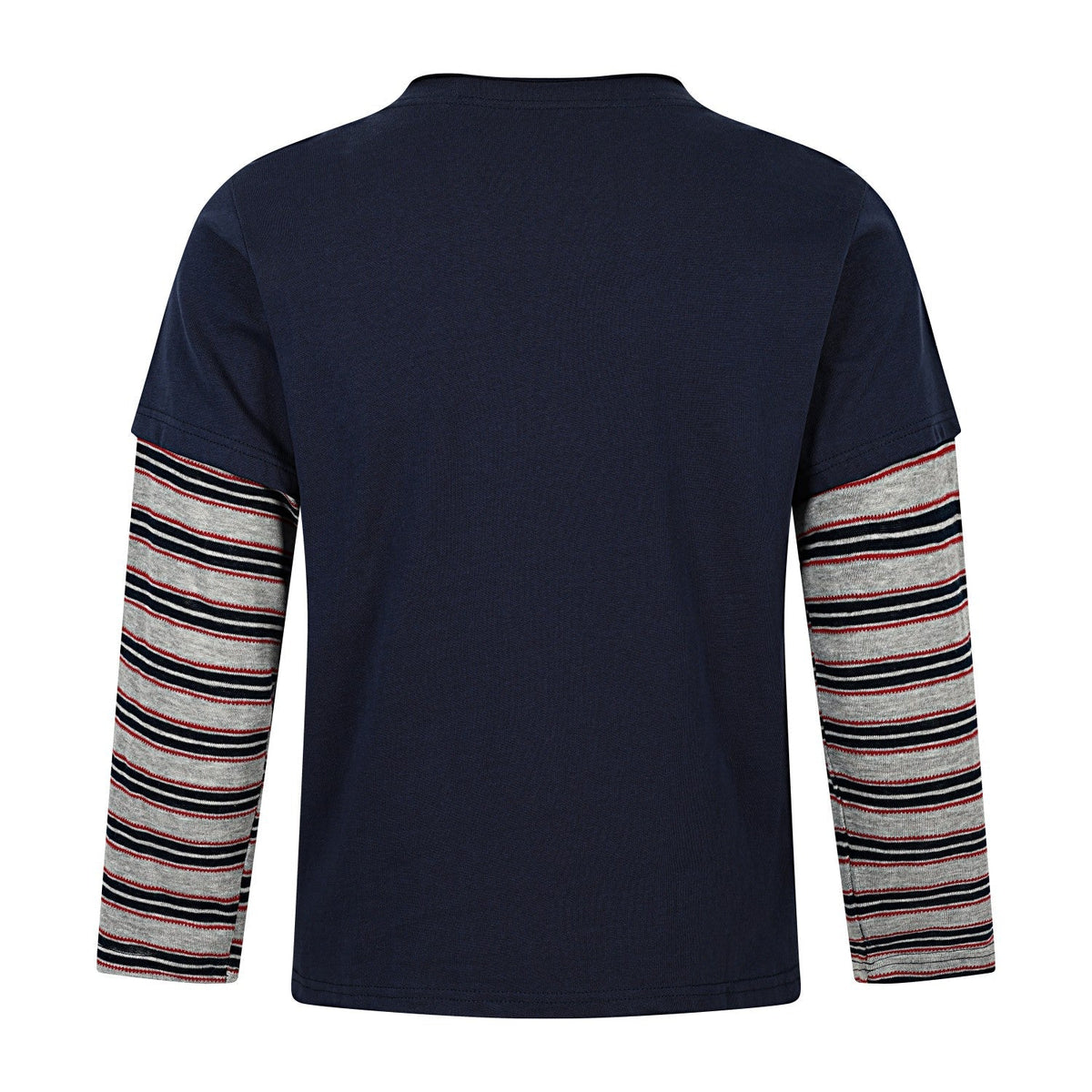 Madxmarx Layered Stripe Sleeve Long Sleeve Tee