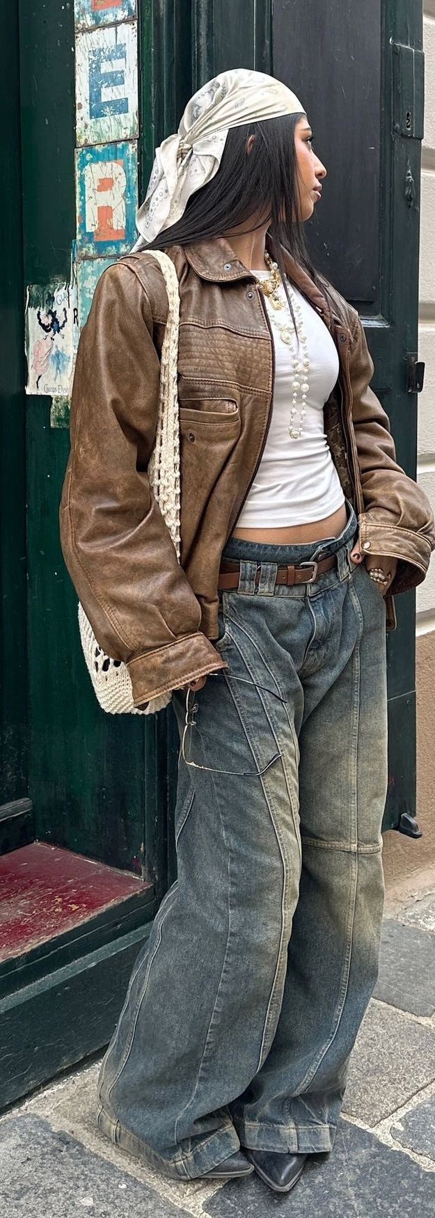 Deconstructed loose vintage washed Jeans