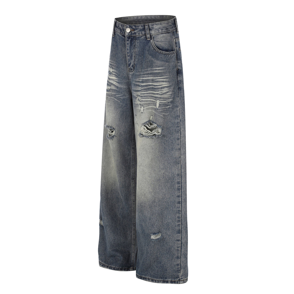 Madxmarx Distressed Wide-Leg Jeans