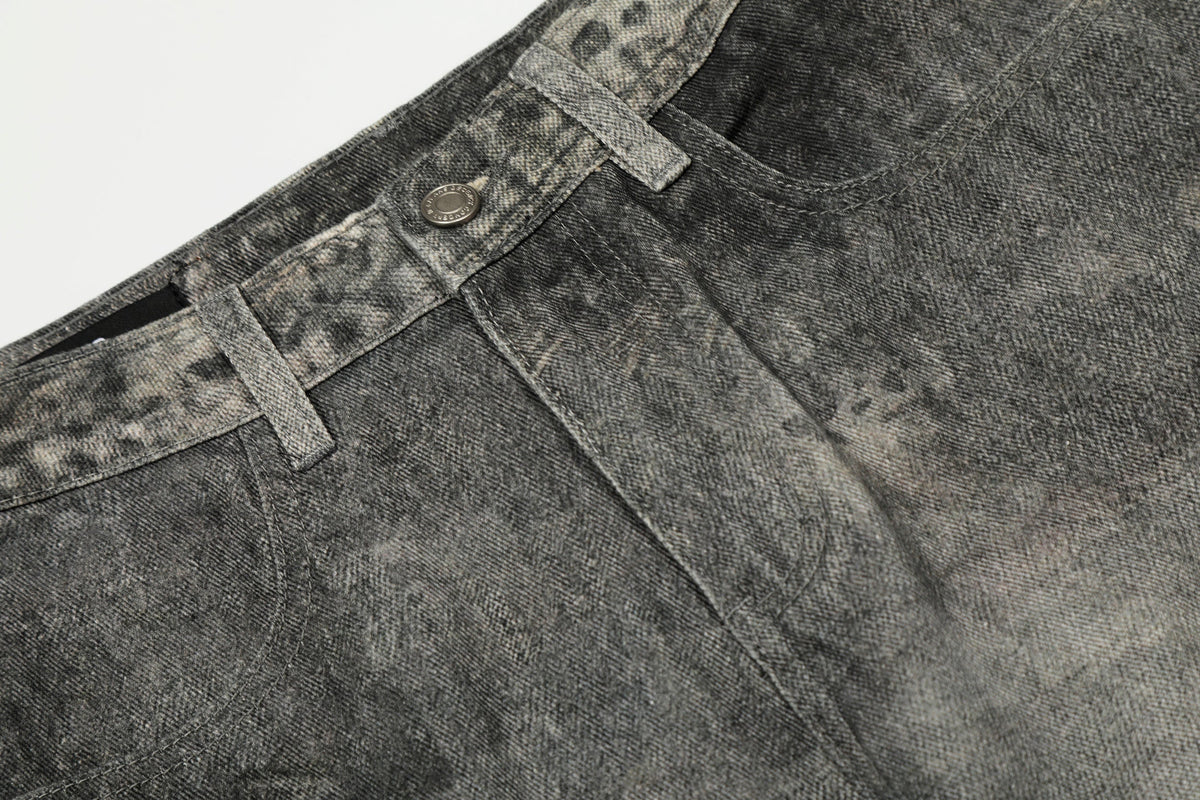 Madxmarx Washed Curved Denim Pants